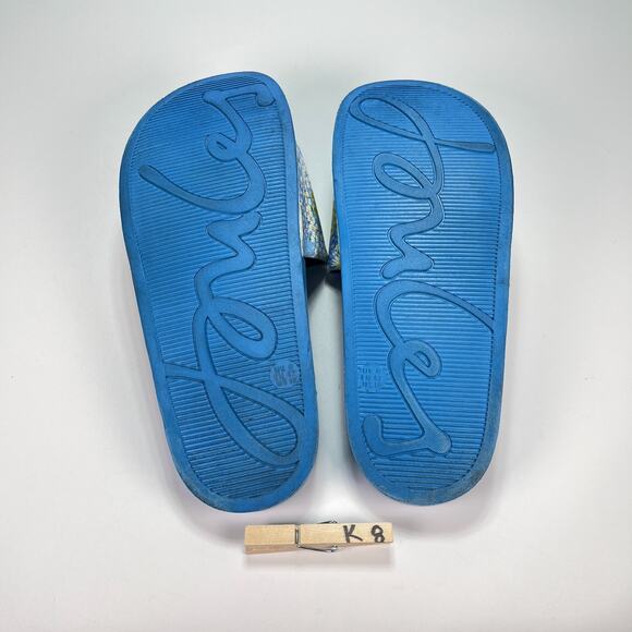 Joules Poolside Slide Blue Ditsy Floral Slip On Summer Sandals Women's Size 10 - Picture 8 of 8